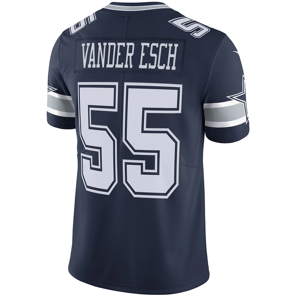 Maillot de joueur Nike Leighton Vander Esch pour hommes, bleu marine, Dallas Cowboys Vapor Limited