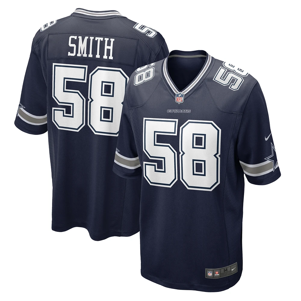 Maillot de match Nike Mazi Smith bleu marine des Cowboys Dallas pour homme