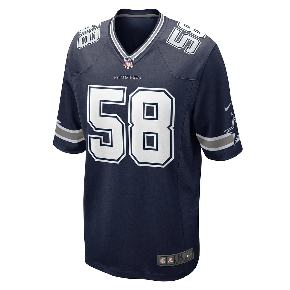 Maillot de match Nike Mazi Smith bleu marine des Cowboys Dallas pour homme