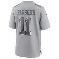 maillot Nike Micah Parsons pour hommes, gris, Dallas Cowboys Atmosphere Fashion Game,