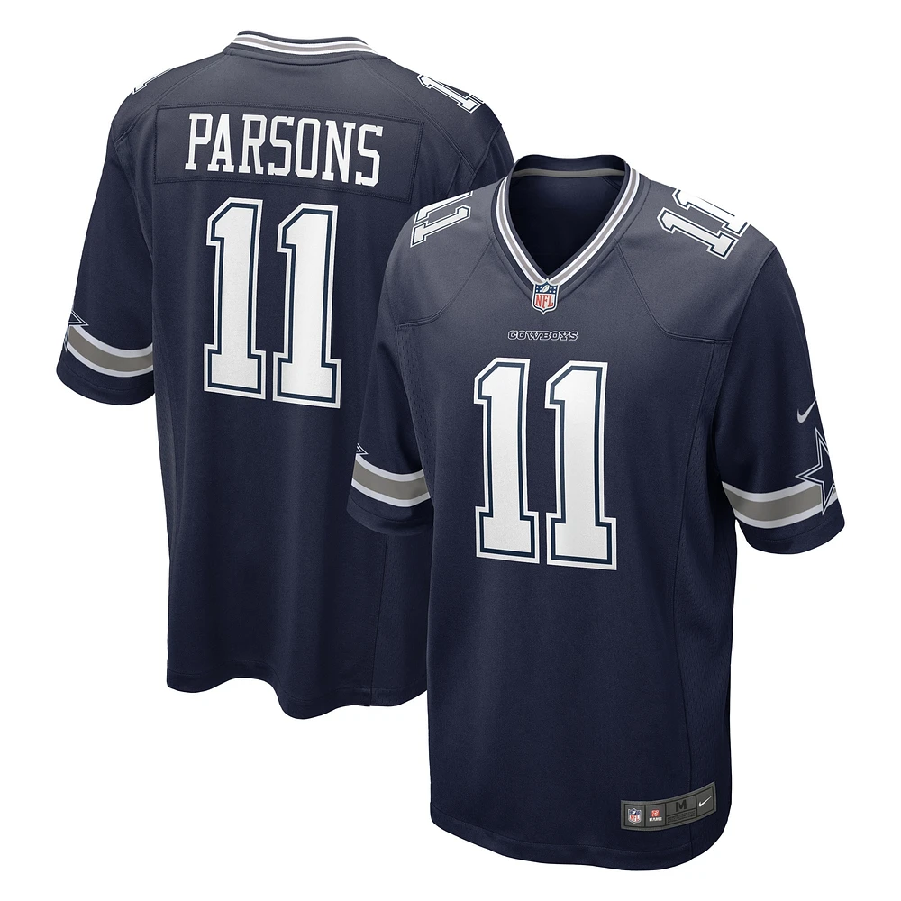 Maillot de match Nike Micah Parsons pour hommes, bleu marine, Dallas Cowboys