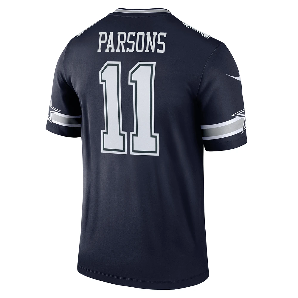 Haut Nike Micah Parsons bleu marine Dallas Cowboys Team Legend Player Performance pour homme