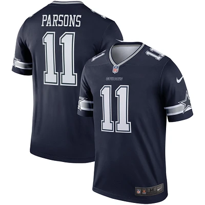 Haut Nike Micah Parsons bleu marine Dallas Cowboys Team Legend Player Performance pour homme