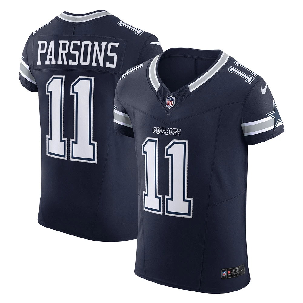 Maillot Nike pour homme Micah Parsons bleu marine Dallas Cowboys Vapor F.U.S.E. Elite