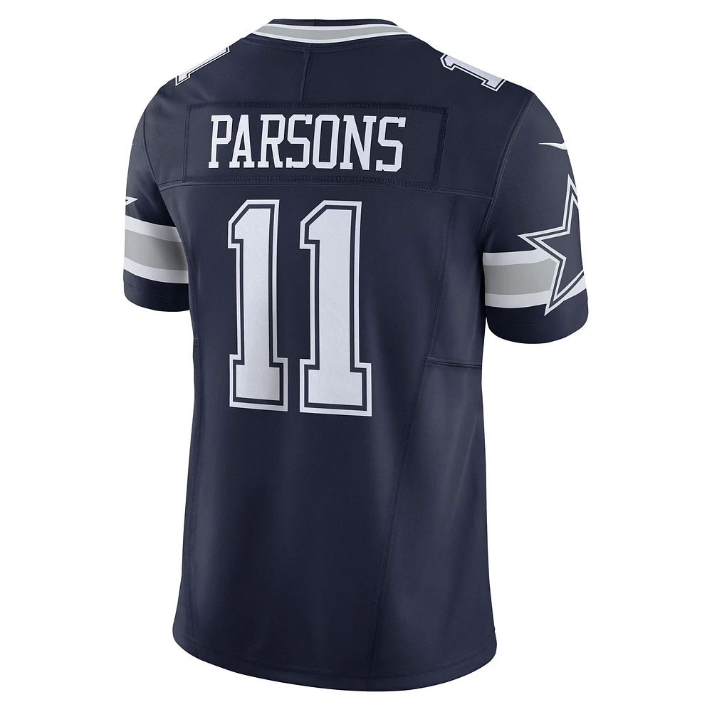 Nike Micah Parsons pour homme Bleu marine Dallas Cowboys Vapor F.U.S.E. Maillot limit