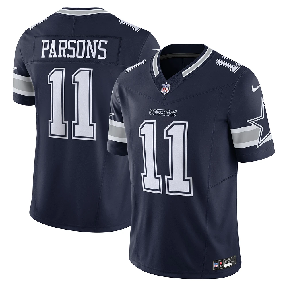 Nike Micah Parsons pour homme Bleu marine Dallas Cowboys Vapor F.U.S.E. Maillot limit