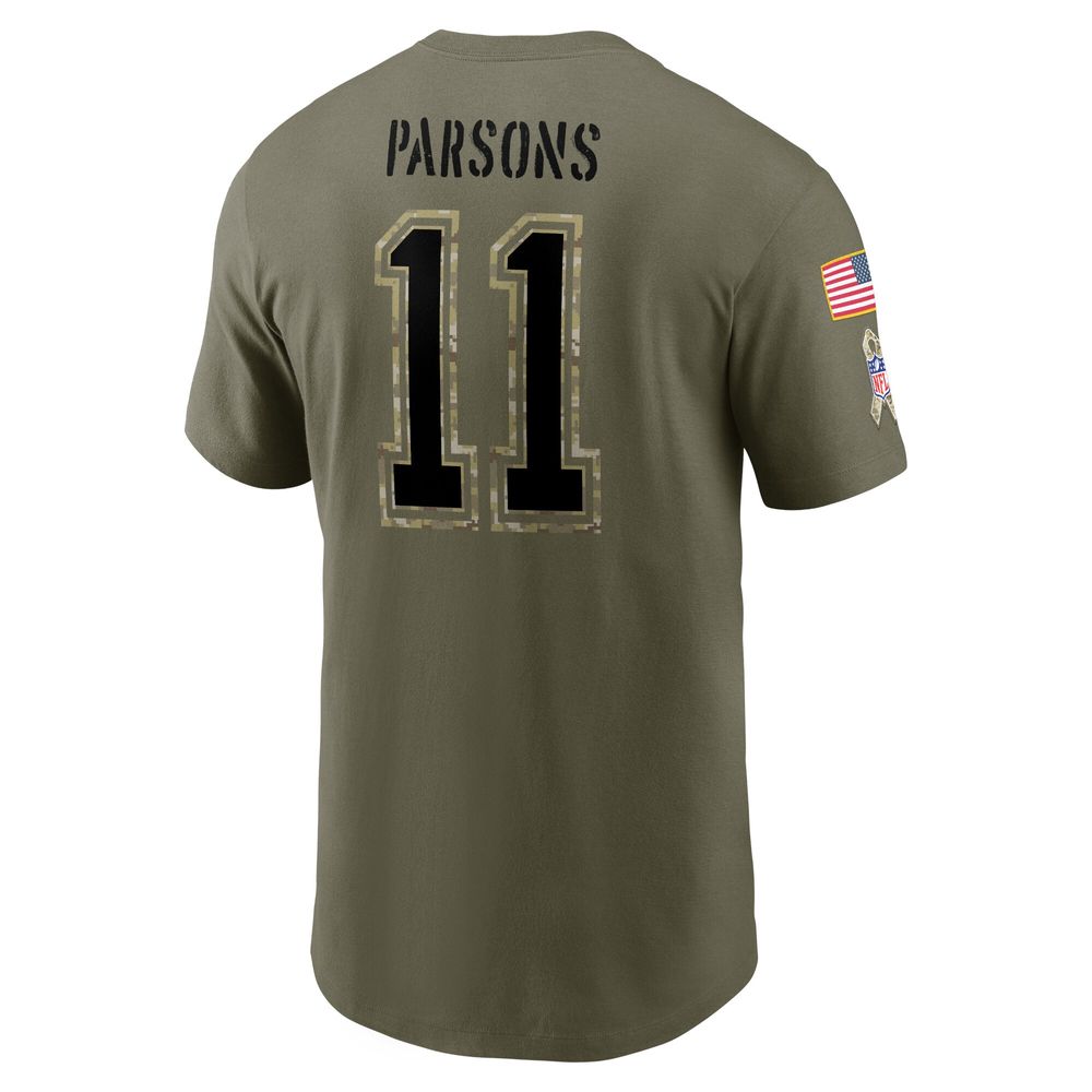 Nike Men's Nike Micah Parsons Olive Dallas Cowboys 2022 Salute To Service  Name & Number T-Shirt