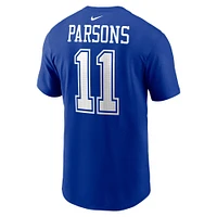 T-shirt avec nom et numéro du joueur des Cowboys de Dallas Royal Nike Micah Parsons pour homme