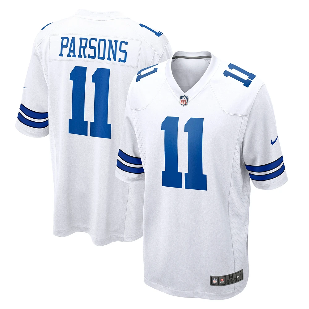 Maillot de match Nike Micah Parsons pour hommes, blanc, Dallas Cowboys