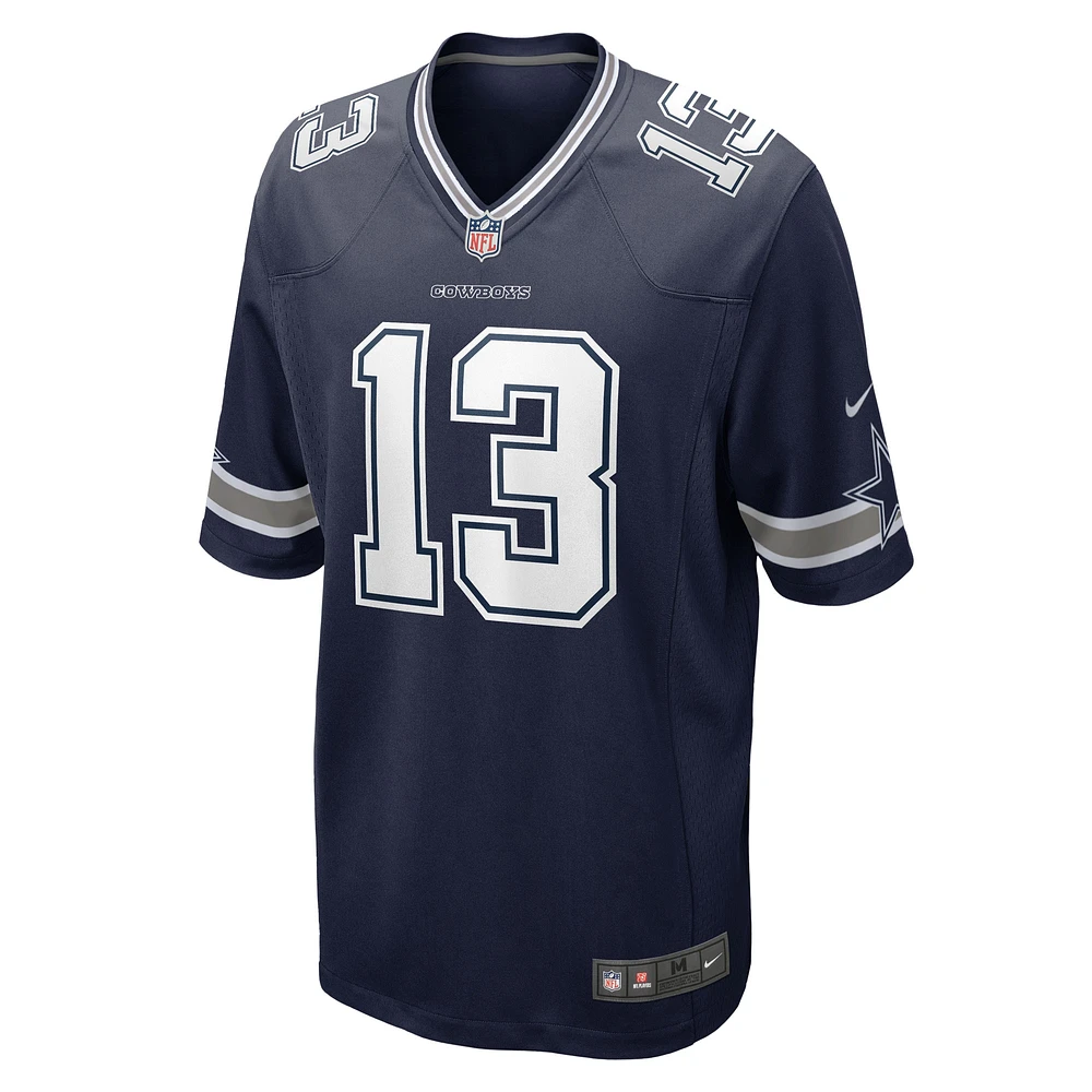 Maillot de match Nike Michael Gallup des Dallas Cowboys pour homme, bleu marine