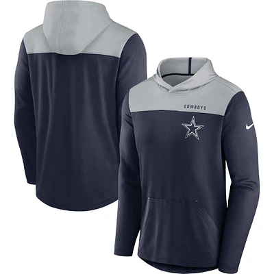 Sweat à capuche Nike Dallas Cowboys Athletic Lockup bleu marine/gris pour homme