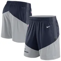 Short de performance Nike pour hommes, bleu marine/gris, Dallas Cowboys Sideline Primary Lockup