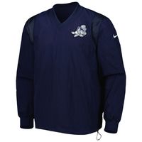 Men's Nike Navy/Silver Dallas Cowboys Sideline Team ID Reversible Pullover Windshirt