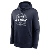 Sweat à capuche Nike pour hommes, bleu marine, Dallas Cowboys 2023 NFC East Division Champions Locker Room Trophy Collection Club