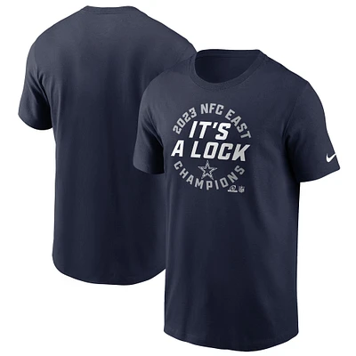 T-shirt Nike bleu marine Dallas Cowboys 2023 NFC East Division Champions Locker Room Trophy Collection pour homme