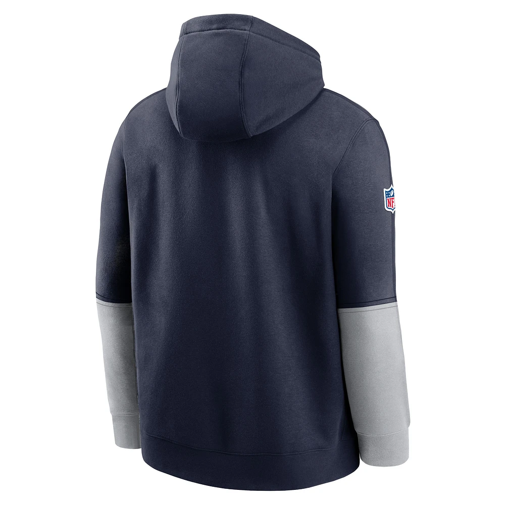 Men's Nike Navy Dallas Cowboys 2024 Sideline Club Pullover Hoodie