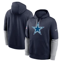 Men's Nike Navy Dallas Cowboys 2024 Sideline Club Pullover Hoodie