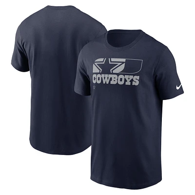 T-shirt essentiel Nike bleu marine Dallas Cowboys Air pour hommes