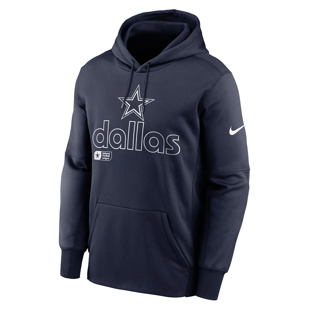 Sweat à capuche Nike bleu marine Dallas Cowboys pour homme, grande taille