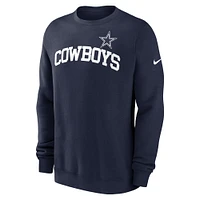 Sweat-shirt à enfiler Nike bleu marine Dallas Cowboys Club pour homme