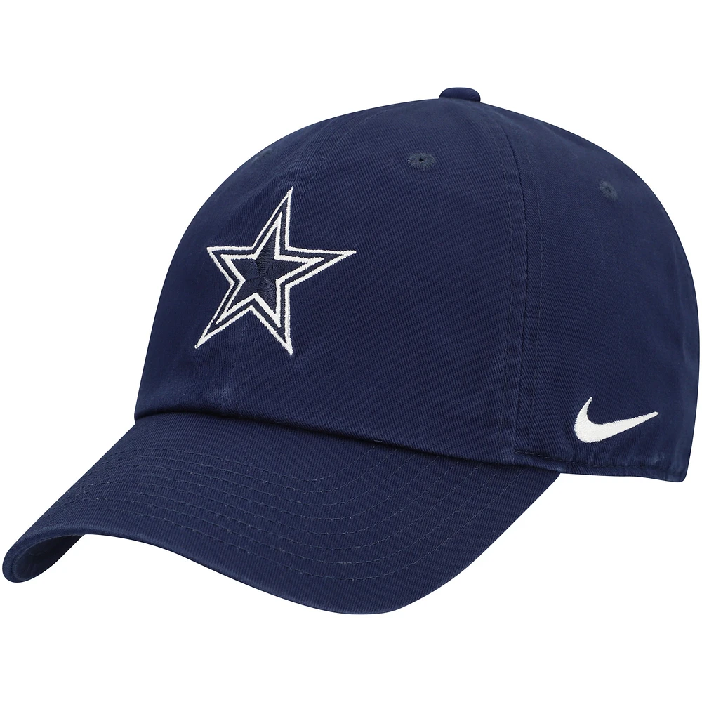 Casquette ajustable non structurée Nike bleu marine Dallas Cowboys Club pour homme