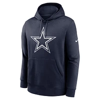 Men's Nike  Navy Dallas Cowboys Fan Gear Club Logo Pullover Hoodie