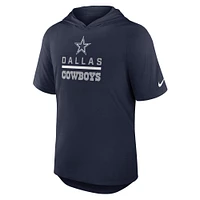 Men's Nike Navy Dallas Cowboys Lockup Tri-Blend Hoodie T-Shirt