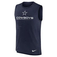 Men's Nike Navy Dallas Cowboys Muscle Trainer Tank Top