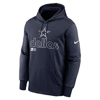 Men's Nike Navy Dallas Cowboys Performance Pullover Hoodie