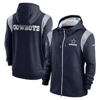 Men's Antigua Navy Dallas Cowboys Team Victory Full-Zip Hoodie Size: Medium