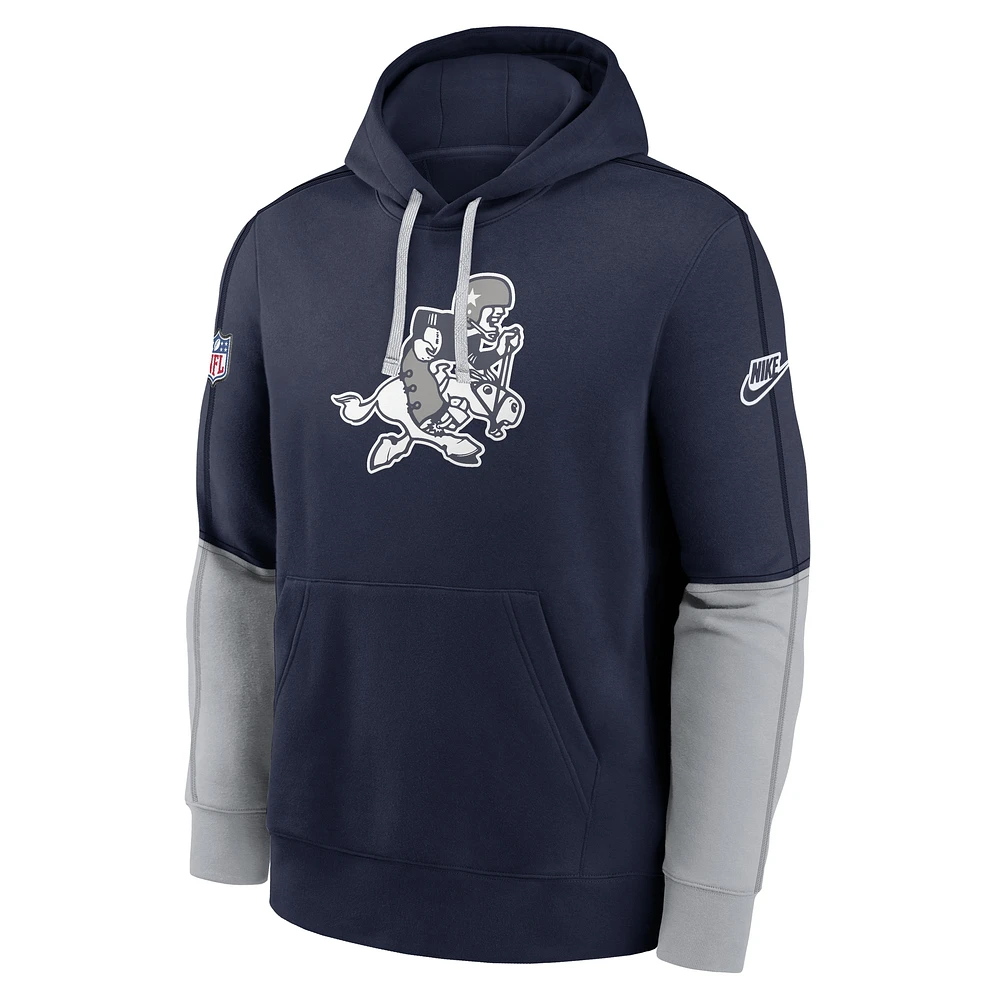 Men's Nike Navy Dallas Cowboys Sideline Club Pullover Hoodie