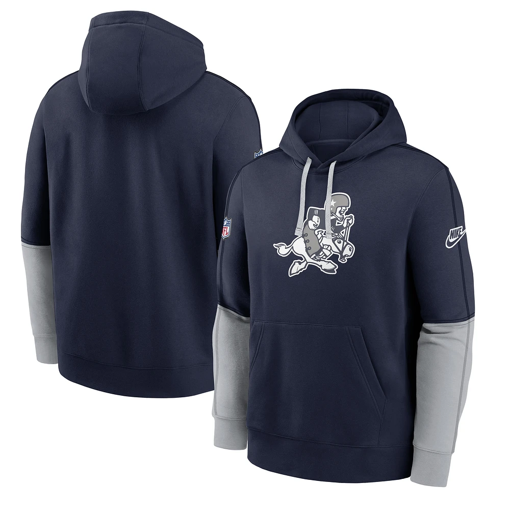 Men's Nike Navy Dallas Cowboys Sideline Club Pullover Hoodie