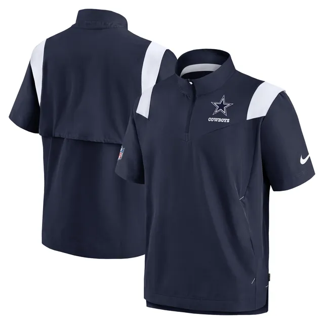 Dallas Cowboys Nike Sideline Lockup Performance Quarter-Zip Top - Navy