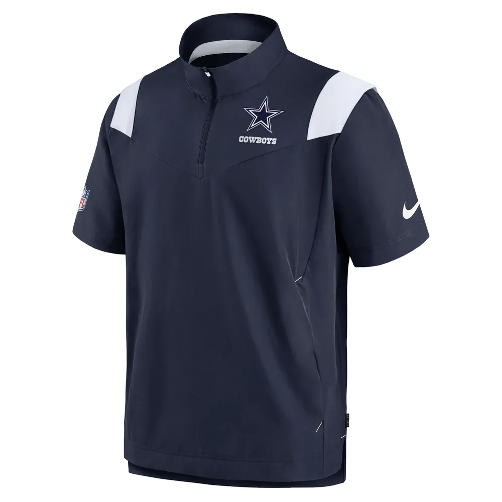 Nike Men's Nike Navy Dallas Cowboys Sideline Coaches Chevron Lockup Pullover  Top