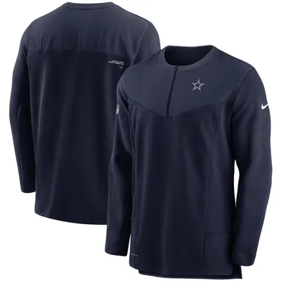 Dallas Cowboys Nike Sideline Half-Zip UV Performance Jacket - Navy