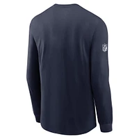 Men's Nike Navy Dallas Cowboys Sideline Performance Long Sleeve T-Shirt