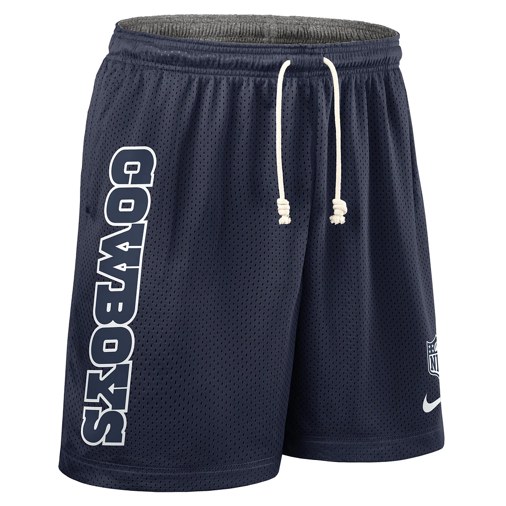 Men's Nike Navy Dallas Cowboys Sideline Reversible Performance Shorts