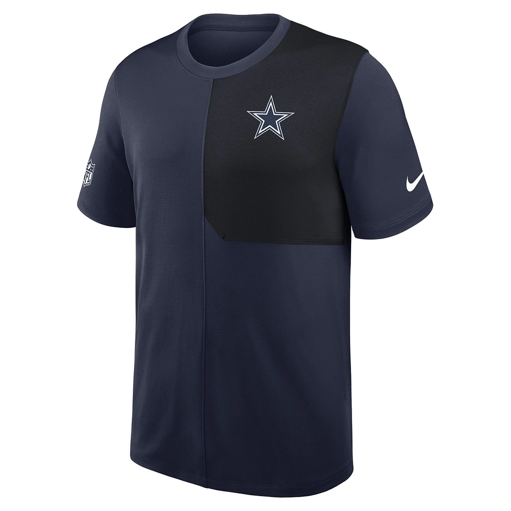 Men's Nike Navy Dallas Cowboys Sideline UV Performance Coach Shirt