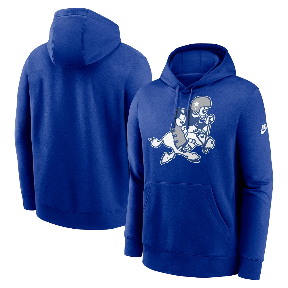 Men's Nike Royal Dallas Cowboys Big & Tall Rewind Retro Joe Club Pullover Hoodie