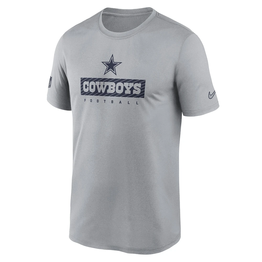 Men's Nike Silver Dallas Cowboys Sideline Legend Performance T-Shirt