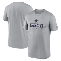 T-shirt Nike Silver Dallas Cowboys Sideline Legend Performance pour homme