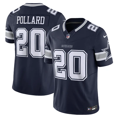 Nike Tony Pollard pour hommes Marine Dallas Cowboys Vapor F.U.S.E. Maillot limité