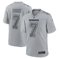 Maillot de jeu mode atmosphère Nike Trevon Diggs pour hommes, gris, Dallas Cowboys