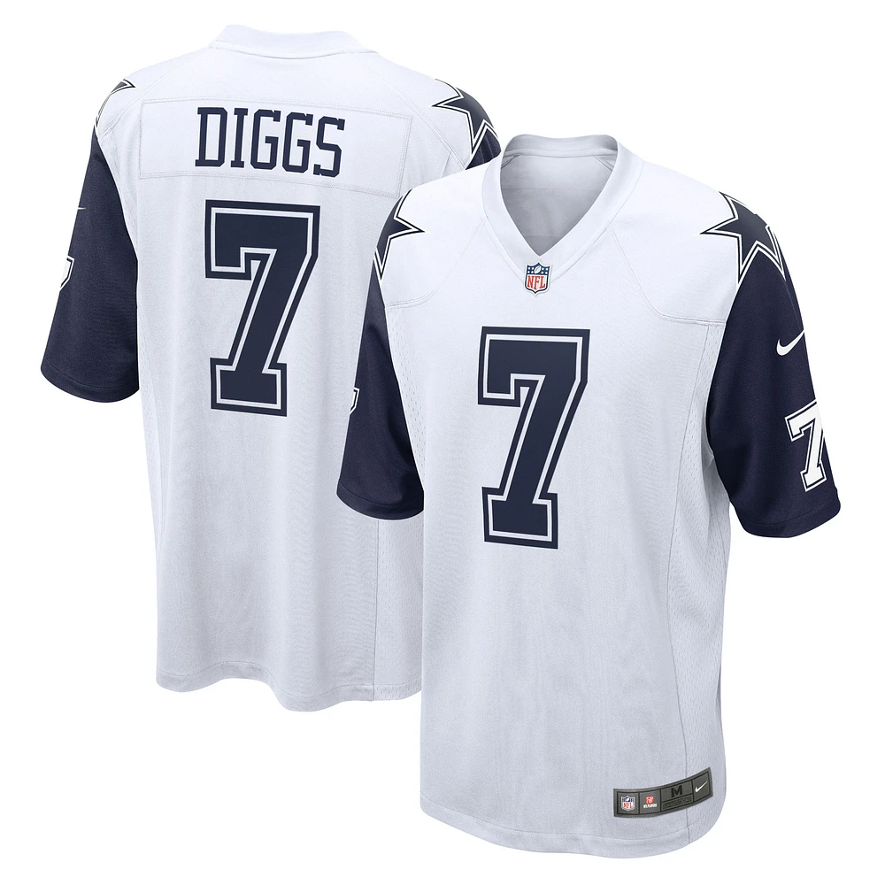 Maillot de match alternatif Nike Trevon Diggs pour hommes des Dallas Cowboys, blanc