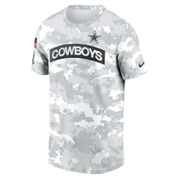 T-shirt Nike Dallas Cowboys 2024 Salute To Service pour homme, blanc, grande taille, performance