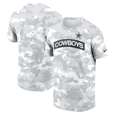 T-shirt Nike Dallas Cowboys 2024 Salute To Service pour homme, blanc, grande taille, performance