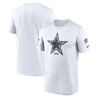 T-shirt Nike Dallas Cowboys 2024 Salute To Service Rewind Legend Performance pour homme blanc