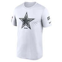 T-shirt Nike Dallas Cowboys 2024 Salute To Service Rewind Legend Performance pour homme blanc