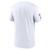 T-shirt Nike Dallas Cowboys 2024 Salute To Service Rewind Legend Performance pour homme blanc