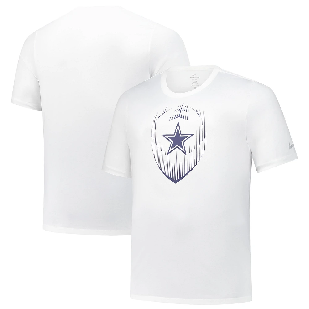 T-shirt Nike Dallas Cowboys Big & Tall Blitz Legend Icon Performance pour homme, blanc